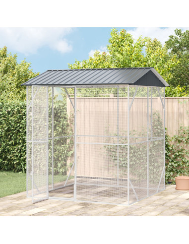 Gabbia per uccelli Antracite 215 x 208 x 247 cm Acciaio zincato