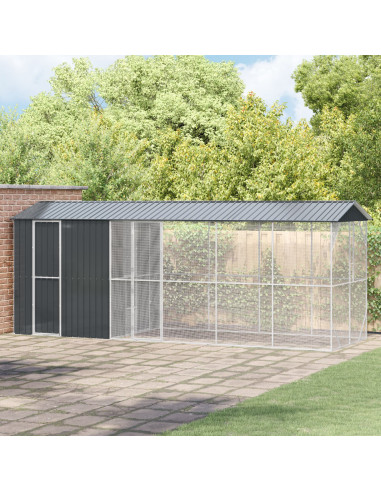 Gabbia per uccelli Antracite 645 x 208 x 247 cm Acciaio zincato