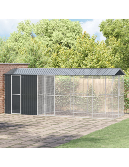 Gabbia per uccelli Antracite 645 x 208 x 247 cm Acciaio zincato