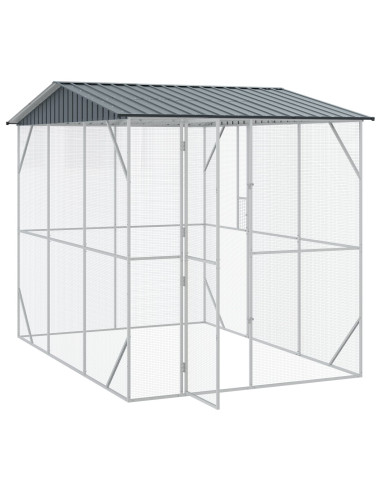 Gabbia per uccelli Antracite 227 x 310 x 247 cm Acciaio zincato