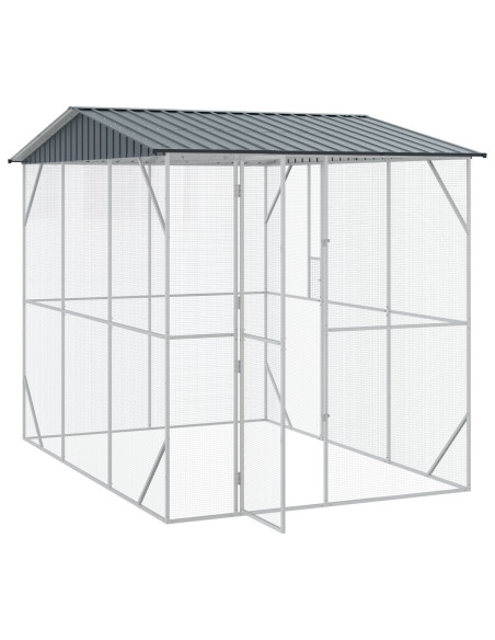 Voliera per Uccelli Antracite 310x227x247 cm Acciaio