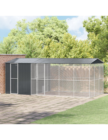 Gabbia per uccelli Antracite 645 x 310 x 247 cm Acciaio zincato