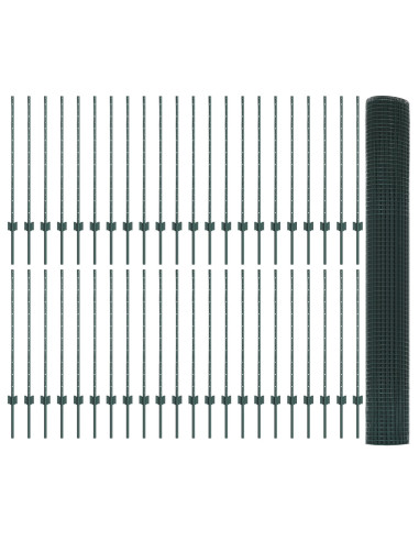 Recinzione con Posto Verde 1 x 100 m Acciaio e PVC