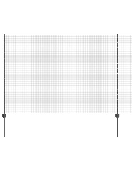 Recinzione in Filo Saldato  con 10 U Post Grigi 1.6x10 m Acciaio