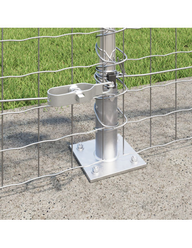 Palo della recinzione 52 pcs Grigio 3,2 x 3,2 x 90 cm