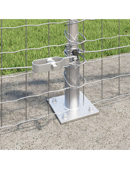 Palo della recinzione 52 pcs Grigio 3,2 x 3,2 x 90 cm