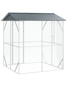 Gabbia per uccelli Antracite 215 x 208 x 247 cm Acciaio zincato 2