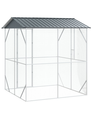 Gabbia per uccelli Antracite 215 x 208 x 247 cm Acciaio zincato