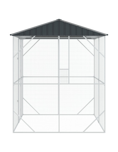 Gabbia per uccelli Antracite 215 x 208 x 247 cm Acciaio zincato