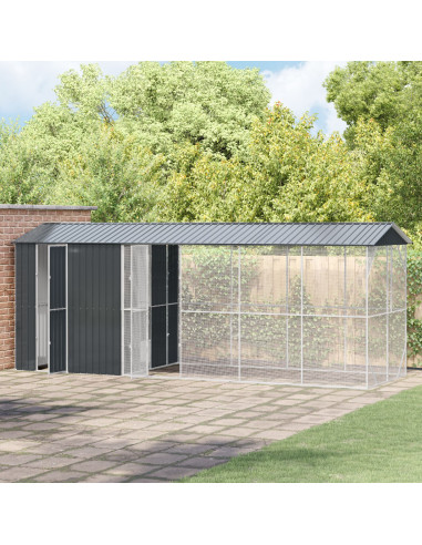 Gabbia per uccelli Antracite 645 x 208 x 247 cm Acciaio zincato