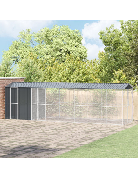 Gabbia per uccelli Antracite 860 x 208 x 247 cm Acciaio zincato