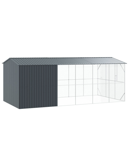 Voliera per Uccelli con Estensione Antracite 310x640x247 cm Acciaio