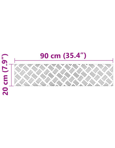 Gradini per Scale 2 pcs Argento 90 x 20 cm Alluminio