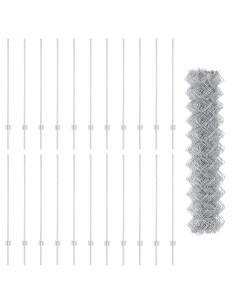 Recinzione con Posto Argento 1,2 x 25 m Acciaio