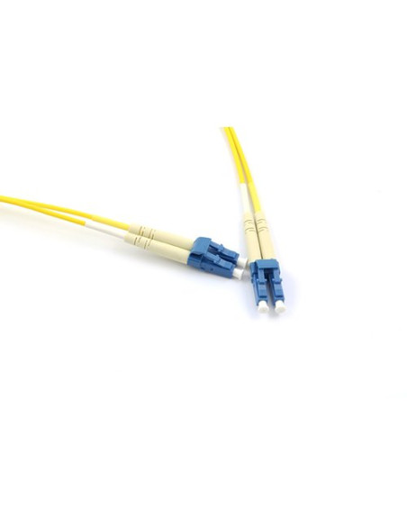 Bretella di connessione e permutazione a 2 fibre ottiche MONOMODALE OS2 connett. LC-LC DUPLEX 10m guaina esterna LSZH IEC60332-1