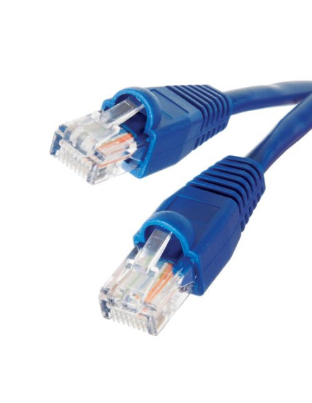 Cat 6 24 AWG U/UTP Stranded 4 Pair RJ45 -RJ45 Blade Patch Cord Blue LSHF/LSZH IEC 332.1 Sheathed Cable with Blu 2mt