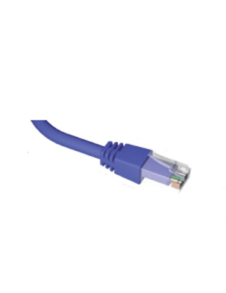Bretella di connessione U/UTP Plug/Plug  RJ45 Categoria 6 250Mhz lunghezza 10m, 26 AWG, LSHF/LSZH IEC 332.1 colore Blu