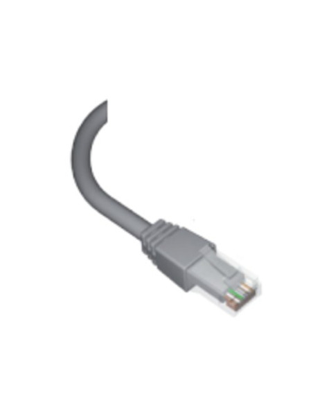 Cat 6 24 AWG U/UTP Stranded 4 Pair RJ45 - RJ45 Blade Patch Cord Grey LSF/OH IEC 332.1 Sheathed Cable with Grey Boots 1 mt