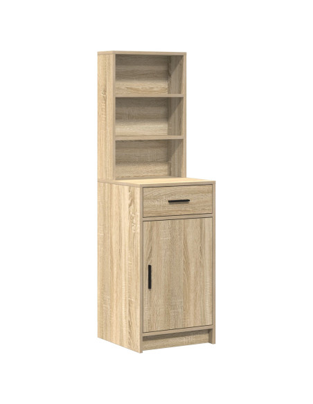 Set da tavolo da trucco con LED con porta 3 pcs Rovere Sonoma