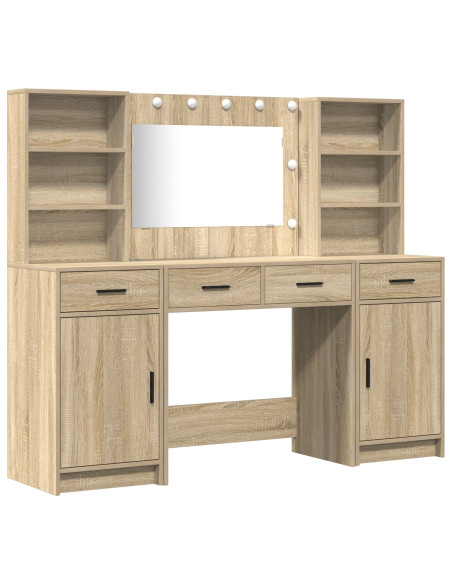 Set Comò 3 Pezzi  in Legno Ingegnerizzato Rovere Sonoma