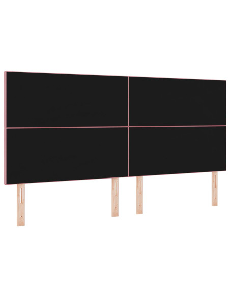 Testiera a blocchi di diamante  rosa 200 cm velluto