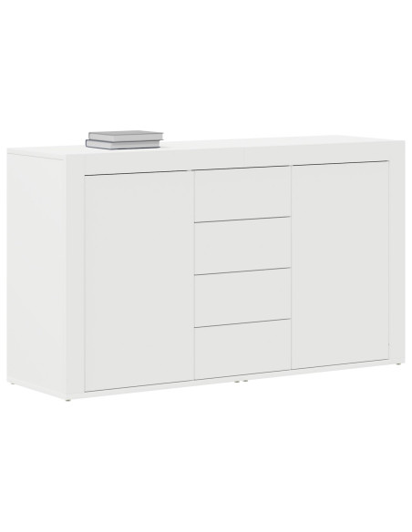 Credenza Bianca Bianca Legno 120 x 36 x 69 cm Stoccaggio