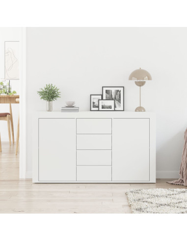 Credenza con cassetto Bianco 120 x 36 x 69 cm Legno multistrato