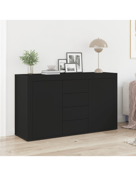 Credenza Nera Legno ingegnerizzato 120 x 36 x 69 cm Archiviazione