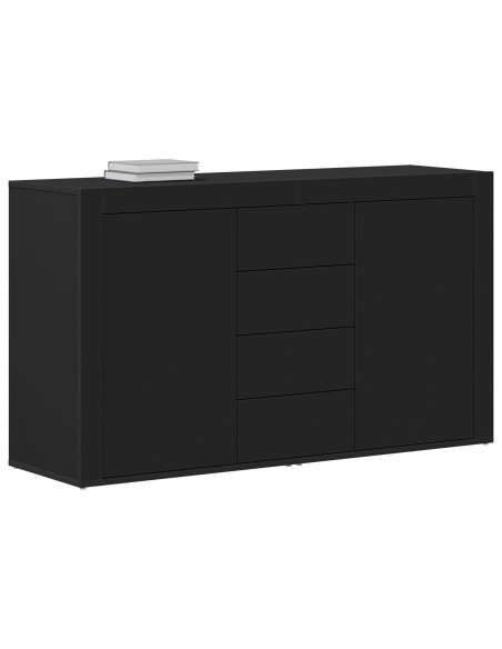 Credenza Nera Legno ingegnerizzato 120 x 36 x 69 cm Archiviazione