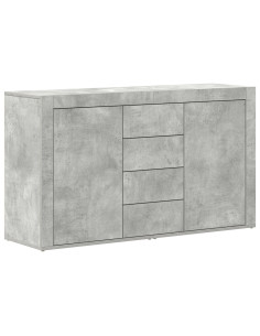 Credenza Grigio cemento 120 x 36 x 69 cm Legno multistrato 2