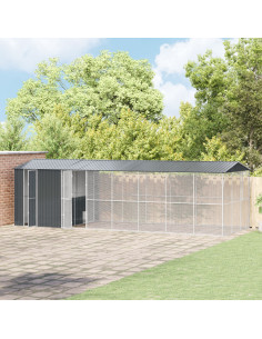 Gabbia per uccelli Antracite 860 x 310 x 247 cm Acciaio zincato