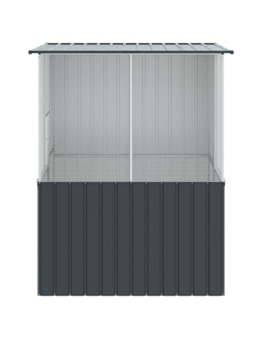 Gabbia per uccelli Antracite 165 x 165 x 200 cm Acciaio zincato