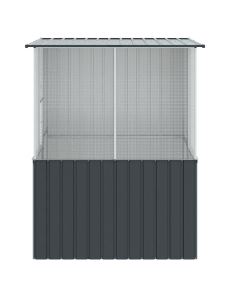Gabbia per Uccelli  Antracite 215x78x200 cm Acciaio Galvanizzato