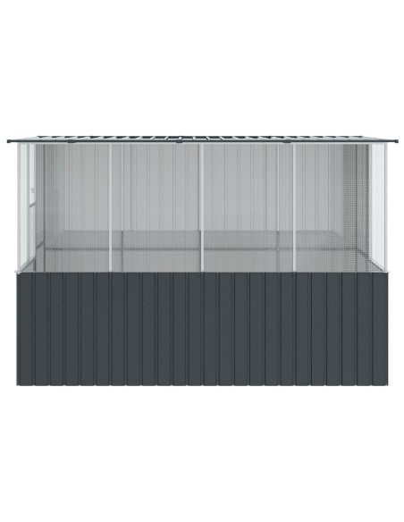 Gabbia per uccelli Antracite 165 x 318 x 200 cm Acciaio zincato