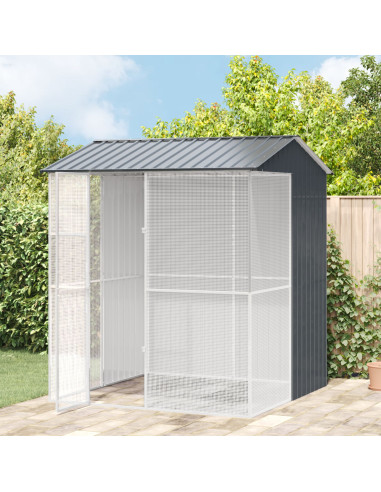 Gabbia per uccelli Antracite 215 x 210 x 247 cm Acciaio zincato