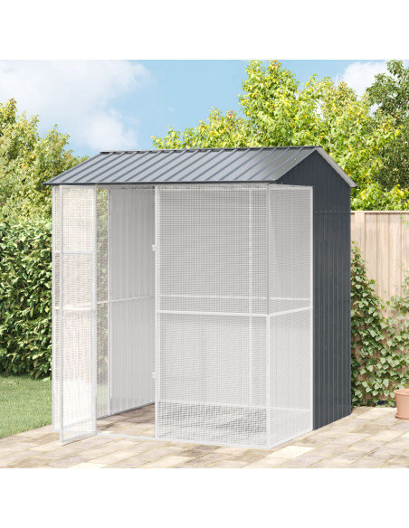 Gabbia per Uccelli Antracite 215x210x247 cm in Acciaio