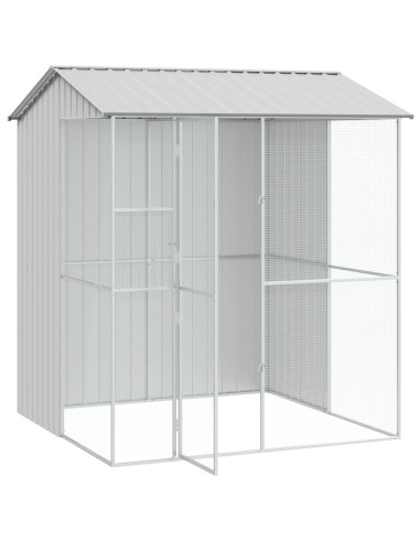 Gabbia per uccelli Grigio 215 x 210 x 247 cm Acciaio zincato