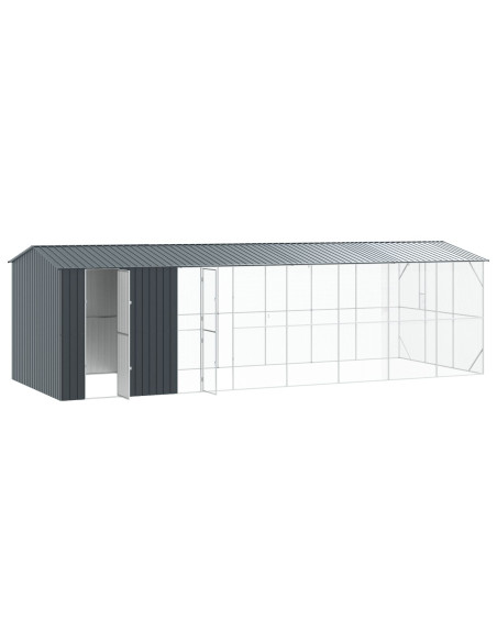 Voliera per Uccelli con Estensione Antacite 310x838x247 cm Acciaio