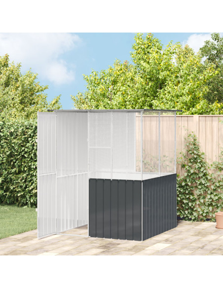 Gabbia per Uccelli  Antracite 215x78x200 cm Acciaio Galvanizzato