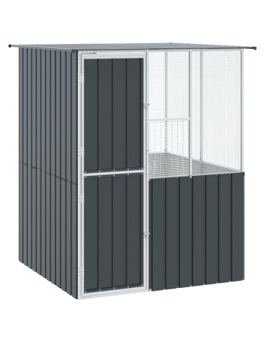 Gabbia per uccelli Antracite 165 x 165 x 200 cm Acciaio zincato