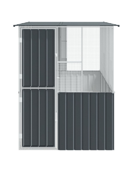 Gabbia per Uccelli  Anthracite 215x78x200 cm Acciaio Galvanizzato