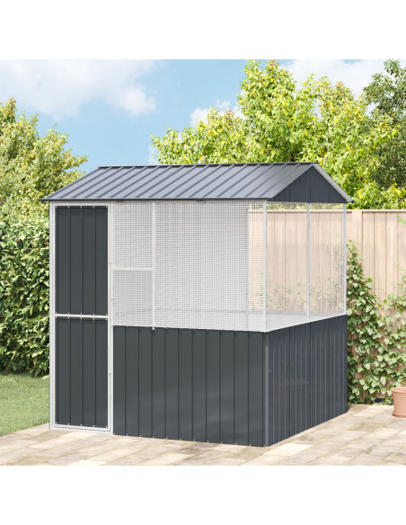 Gabbia per uccelli Antracite 215 x 209 x 230 cm Acciaio zincato