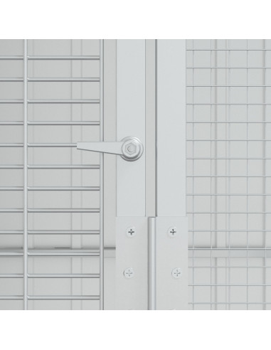 Gabbia per uccelli Grigio 215 x 110 x 247 cm Acciaio zincato