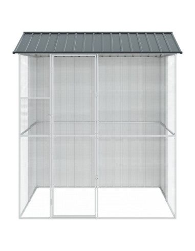 Gabbia per uccelli Antracite 215 x 210 x 247 cm Acciaio zincato