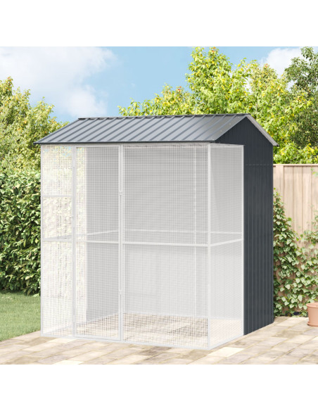 Gabbia per Uccelli Antracite 215x210x247 cm in Acciaio