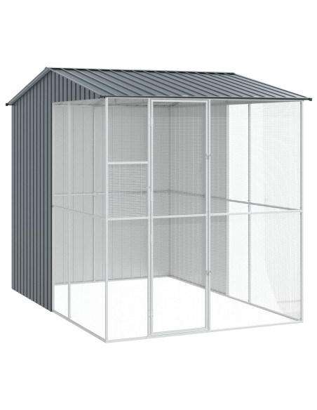 Voliera per uccelli Antracite 215x310x247 cm in Acciaio