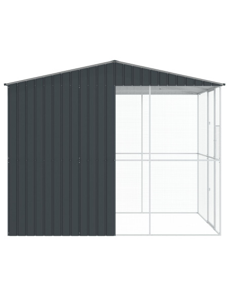 Voliera per uccelli Antracite 215x310x247 cm in Acciaio