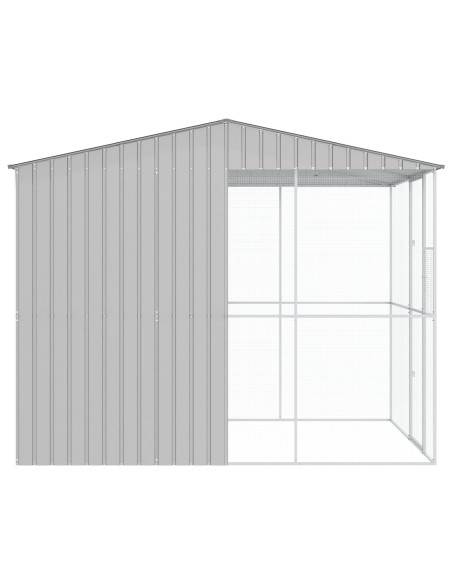 Aviario per Uccelli  Grigio 215x310x247 cm in Acciaio