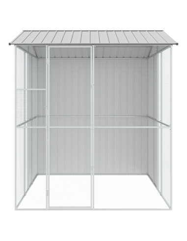 Gabbia per uccelli Grigio 215 x 310 x 247 cm Acciaio zincato