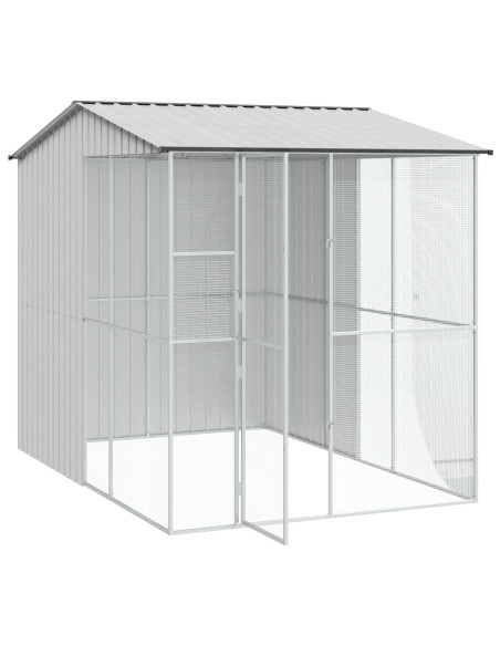 Aviario per Uccelli  Grigio 215x310x247 cm in Acciaio